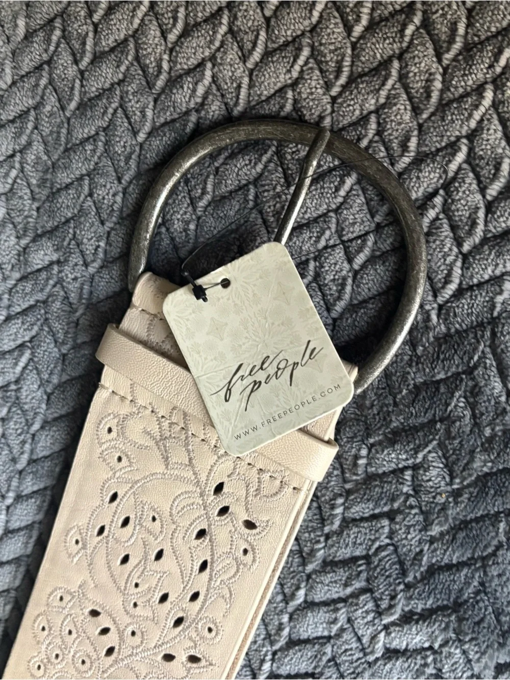NWT Free People Laurel Hip Belt in Sand Dune, size S/M